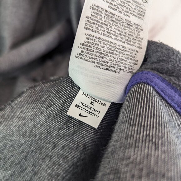 Washington Huskies Jacket Mens XL Nike Zip Gray Black Wind Hooded Stretch - Picture 9 of 10